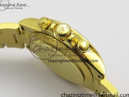 AAA Replica Watches and Daytona Noob YG Bracelet BestValue 904L SA Black Crystal Case Dial YG Best 1:1 2630 116508 Edition 0109